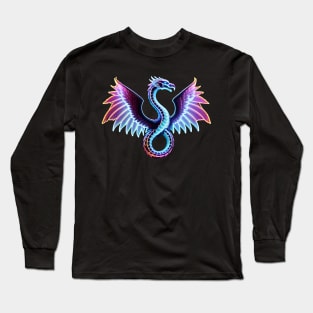 Neon Winged Serpent Long Sleeve T-Shirt